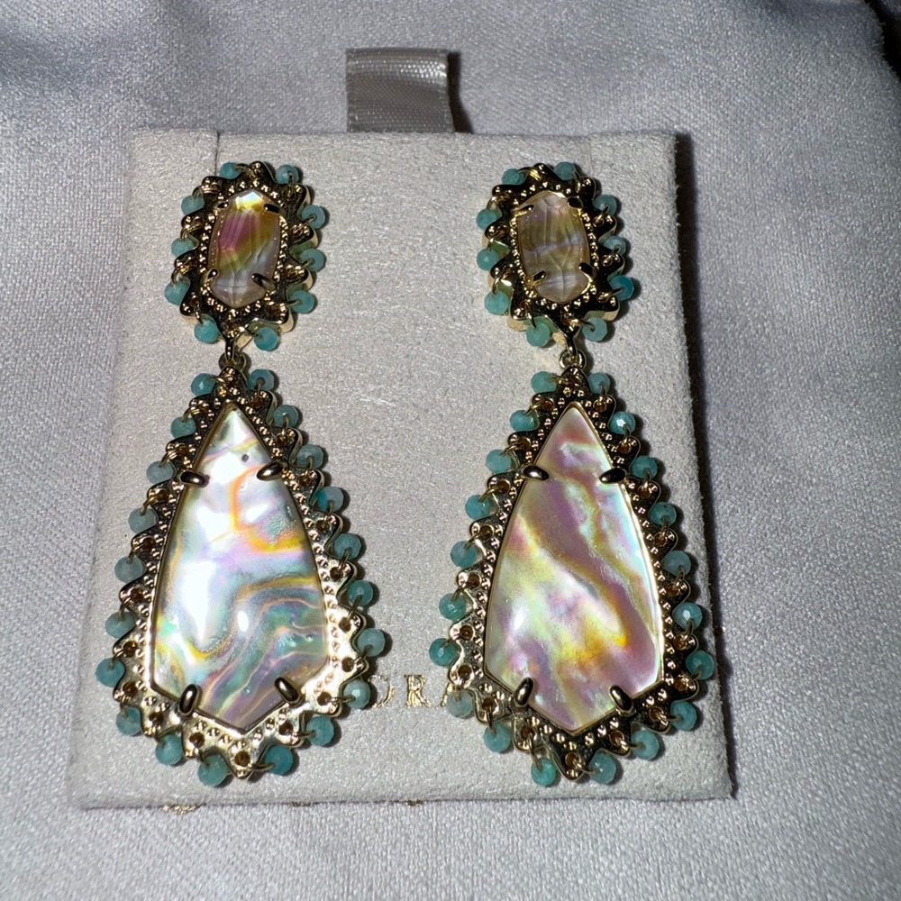 Camry Gold and Iridescent Earrings
